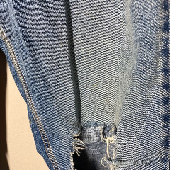 Zara Women's Distressed High Rise Straight Leg Jeans Size 6 - Picture 4 of 13